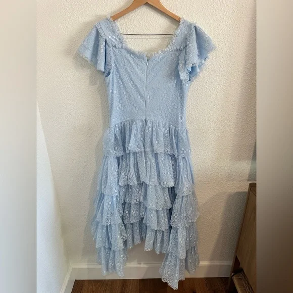 JessaKae Light Blue Ruffled Midi Dress - Picture 7 of 9